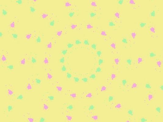 pink green colour splat on yellow background,vector