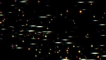 boucle lueur orange étoiles particules flotter video