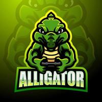 Alligator mascot design vector