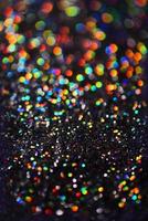 bokeh glitter Colorfull Blurred abstract background for birthday, anniversary, wedding, new year eve or Christmas photo