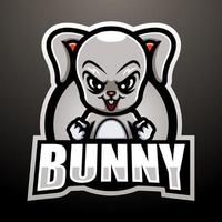 Bunny angry mascot design vector