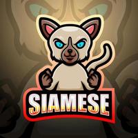 Siamese mascot design vector