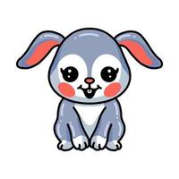 Cute little rabbit cartoon sitting vector