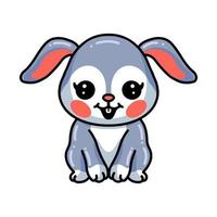 Cute little rabbit cartoon sitting vector