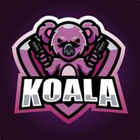 diseño de mascota koala vector