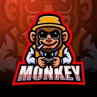 Monkey mascot design vector