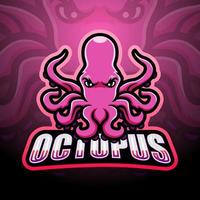 Octopus mascot design vector