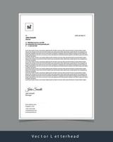 Modern letterhead design template - minimal letterhead vector