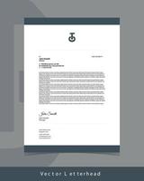 Modern letterhead design template - minimal letterhead vector