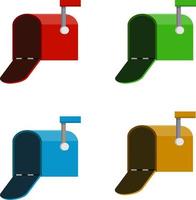 Open mailbox. Mail and message. vector