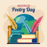 Poetry Day Background vector