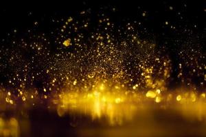 brillo dorado textura de iluminación bokeh fondo abstracto borroso para cumpleaños, aniversario, boda, nochevieja o navidad