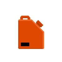 Canister with fuel. Red gas tank. vector