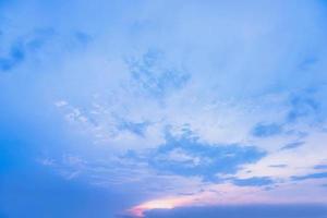 The sky with cloud beautiful Sunset background photo