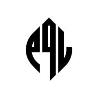 Diseño de logotipo de letra de círculo pql con forma de círculo y elipse. pql letras elipses con estilo tipográfico. las tres iniciales forman un logo circular. vector de marca de letra de monograma abstracto del emblema del círculo pql.