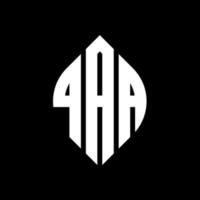 QAA circle letter logo design with circle and ellipse shape. QAA ellipse letters with typographic style. The three initials form a circle logo. QAA Circle Emblem Abstract Monogram Letter Mark Vector. vector