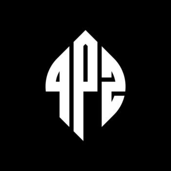 diseño de logotipo de letra de círculo qpz con forma de círculo y elipse. letras elipses qpz con estilo tipográfico. las tres iniciales forman un logo circular. vector de marca de letra de monograma abstracto del emblema del círculo qpz.