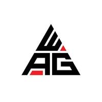 diseño de logotipo de letra triangular con forma de triángulo. monograma de diseño de logotipo de triángulo wag. plantilla de logotipo de vector de triángulo wag con color rojo. logo triangular wag logo simple, elegante y lujoso.