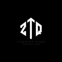 ZTQ letter logo design with polygon shape. ZTQ polygon and cube shape logo design. ZTQ hexagon vector logo template white and black colors. ZTQ monogram, business and real estate logo.
