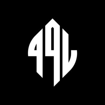 QQL circle letter logo design with circle and ellipse shape. QQL ellipse letters with typographic style. The three initials form a circle logo. QQL Circle Emblem Abstract Monogram Letter Mark Vector. vector