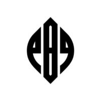 diseño de logotipo de letra de círculo pbq con forma de círculo y elipse. pbq letras elipses con estilo tipográfico. las tres iniciales forman un logo circular. vector de marca de letra de monograma abstracto del emblema del círculo pbq.