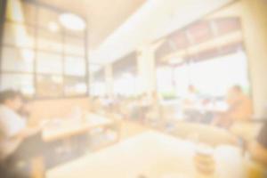 Abstract blur restaurant area interior for background photo