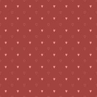 A simple seamless minimalistic pattern with red hearts on a dark burgundy background. Perfect for Valentine's day packaging and wrapping paper design. Vector illustration.