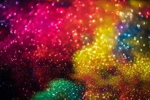 bokeh effect glitter colorful blurred abstract background for birthday, anniversary, wedding, new year eve or Christmas photo