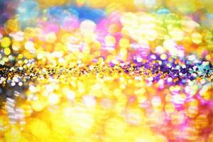 bokeh glitter Colorfull Blurred abstract background for birthday, anniversary, wedding, new year eve or Christmas photo