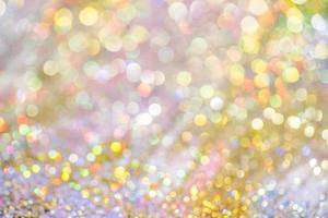 bokeh glitter Colorfull Blurred abstract background for birthday, anniversary, wedding, new year eve or Christmas photo