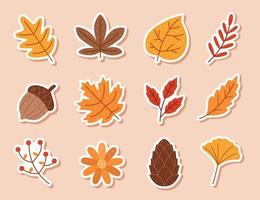 Fall Leaves Sticker vector