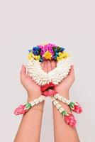 Thai traditional jasmine garland. symbol of Mother's day in thailand photo