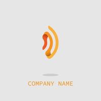 logo icon design wifi signal shape simple orange color elegant trendy vector design eps 10