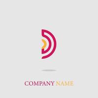 logo icon design folded paper shape letter D elegant maroon color simple for company, trendu luxury vector esp 10