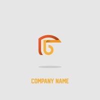 logo icon design circle shape orange letter P color simple elegant trendy luxury, vector eps 10