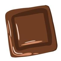 caramelo de chocolate, barra de chocolate, piezas aisladas, chocolate con leche y blanco. ilustración de dibujos animados, diseño moderno. imagen vectorial de caramelos, impresión vector