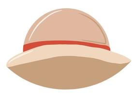 sombrero de mujer, artículo de ropa o accesorio, sombrero lindo, accesorio de verano, sombrero de paja, estilo elegante y simple, ilustración de dibujos animados, dibujo vectorial, impresión vector