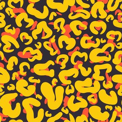 Vector seamless leopard skin pattern. Abstract colored bright spots of leopard, cheetah, jaguar animal skins. For the use of prints, fabrics, wrapping paper, scrapbooking, textiles, covers, postcards