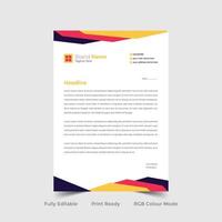 Corporate business letterhead design template deisgn vector