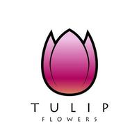 flor de tulipán diseños icono vector