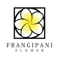 vector de icono de diseño de flor de frangipani