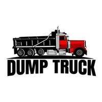 dump truck logo design icon vector