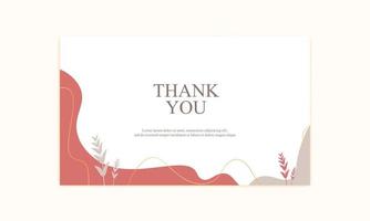 Abstract Modern Thank You Card Free Vector
