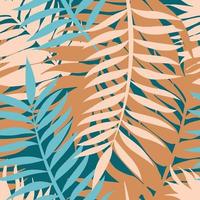 Beautiful tropical leaves branch  seamless pattern design. Tropical leaves background. Trendy Brazilian illustration. Spring and summer design for fabric, prints, wrapping paper and prints vector