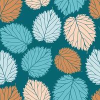 Beautiful colorful leaves pattern design. Good for prints, wrapping, textile, and fabric. Hand-drawn background. Botanic Tile. Surface pattern design. vector