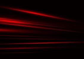 Abstract red speed neon light effect on black background vector illustration