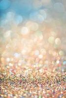 bokeh glitter Colorfull Blurred abstract background for birthday, anniversary, wedding, new year eve or Christmas photo