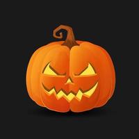 concepto de dibujos animados de vacaciones de calabaza naranja de miedo de halloween vector