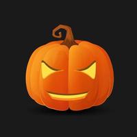 concepto de dibujos animados de vacaciones de calabaza naranja de miedo de halloween vector