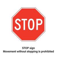 STOP road sign Traffic sign on white background vector